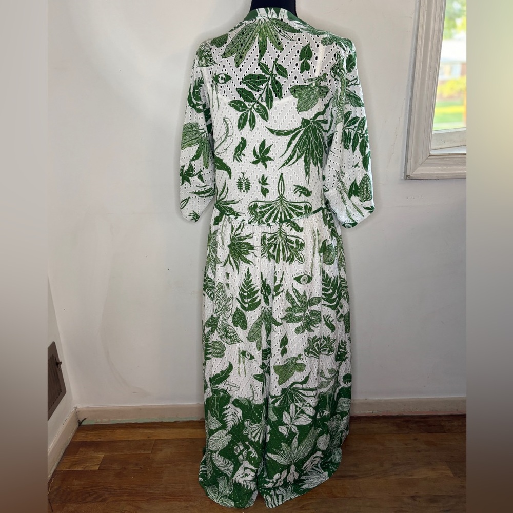 FARM Rio Botanical Green and White Midi Dress - Picture 6 of 8